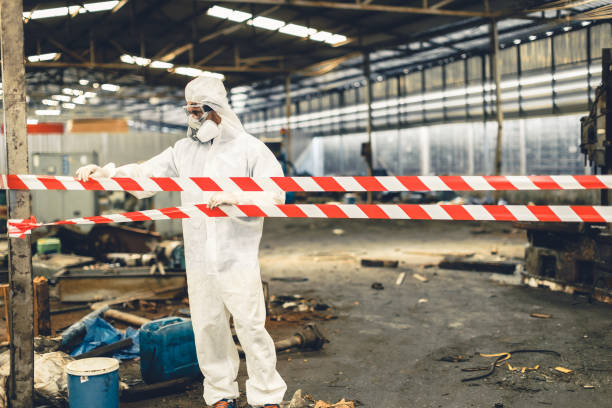 Professional Drug Lab Cleanup technician working in Utica, IN